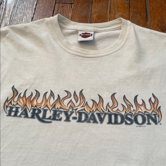 ‘06 Harley-Davidson Vintage Long Sleeve T-Shirt w/ Flame Graphic Y2K - Picture 4 of 10